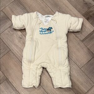 Small Magic Merlin Sleepsuit in Cream
